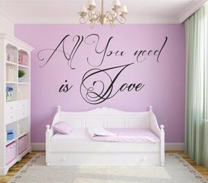 Stenska nalepka ALL YOU NEED IS LOVE 50 x 100 cm