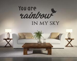 Stenska nalepka YOU ARE RAINBOW IN MY SKY 50 x 100 cm