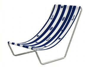 Zložljiv plažni ležalnik SAND MARINE, belo-modri
