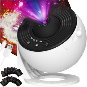 LED zvezdni projektor - planetarij + nočna lučka, 12 diapozitivov