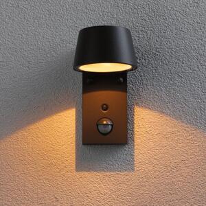 Paulmann Capea LED senzorska zunanja stenska svetilka, antracitno aluminijasta, Črna, Kovina, Sodobni