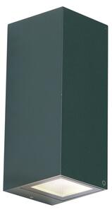 Moderna stenska svetilka temno zelena 2-žarnice GU10 70mm IP54 - Baleno