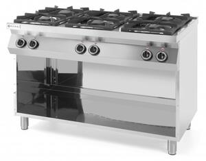 Plinski Štedilnik s 6 Gorilniki 28,5kW (1200x700x900mm)