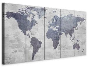 Artgeist Slika Na Platnu Concrete World Map