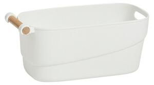 Zeller Present Kopalniška košara za shranjevanje (Do x Š x V: 27 x 12 x 14,5 cm, Plastika, Bela)