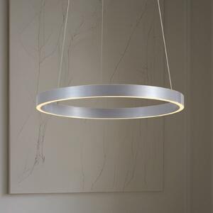 Lucande LED viseča svetilka Yonam, Ø 60 cm, 1-svetilna, aluminij, CCT, zatemnjen, Kovinska, Dnevna soba / jedilnica, Kovina, Sodobni