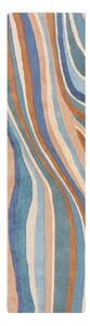 Moder ročno tkan volnen tekač 60x230 cm Abstract Flow – Flair Rugs