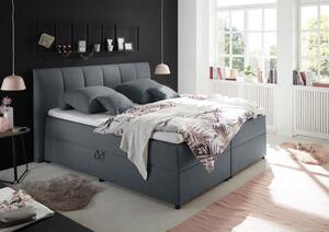 POSTELJA BOXSPRING 180 cm x 200 cm , tekstil antracit