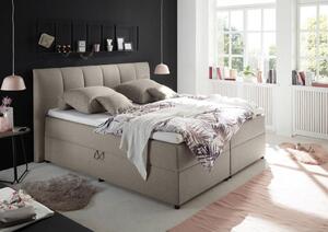 POSTELJA BOXSPRING 180 cm x 200 cm , tekstil umazano rjava