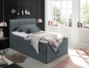 POSTELJA BOXSPRING 120 cm x 200 cm , tekstil antracit