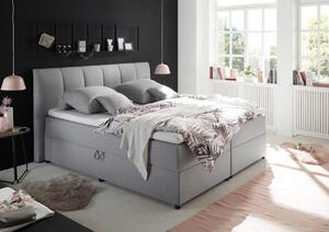 POSTELJA BOXSPRING 180 cm x 200 cm , tekstil siva