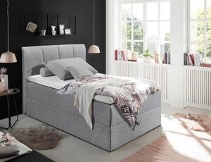 POSTELJA BOXSPRING 120 cm x 200 cm , tekstil siva