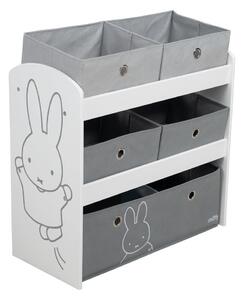 Bel/siv otroški organizator za igrače 63,5x29,5x60 cm Miffy – Roba