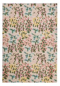 Kremno bela ročno tkana volnena preproga 200x290 cm Emilia Floral – Flair Rugs