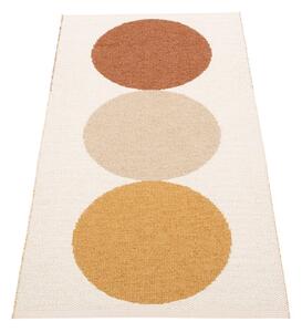 Oker rumena/kremno bela notranja in zunanja preproga 70x140 cm Otto Harvest – Pappelina