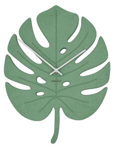 Stenska ura Luxhora Monstera Mint Green 11 barv kazalcev