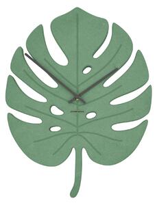 Stenska ura Luxhora Monstera Mint Green 11 barv kazalcev