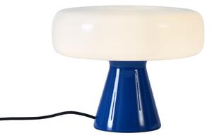 Retro namizna svetilka modra z belo - Knob