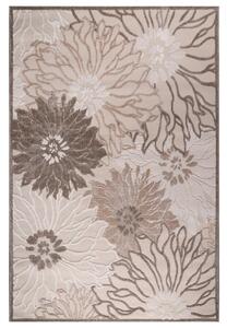 PREPROGA ZA ZUNANJO UPORABO Floral 80/150 cm tkano rjava, krem barve, bež