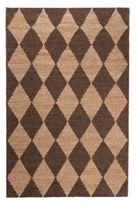 Ročno tkana preproga iz mešanice jute v rjavi in naravni barvi 120x170 cm Effie Diamond – Flair Rugs