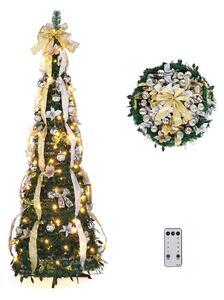 Merrypine™ Zložljivo Vnaprej Okrašeno Božično Drevo, Srebrna