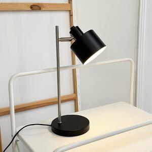 Dyberg Larsen Namizna svetilka Ocean, črna/jeklena, višina 43 cm, Črna, Dnevna soba / jedilnica, Kovina, Skandinavski