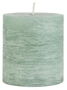 IB Laursen Zelena stebrna sveča RUSTIC CANDLE GREEN 7,5 cm