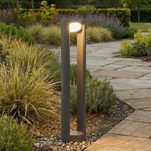 Lucande LED svetilka Dylen, siva, kovinska, 80 cm, IP65, Črna, Kovina, Sodobni