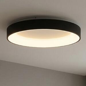 Mantra Iluminación LED stropna svetilka Niseko II CCT z daljinskim upravljalnikom, Ø 38 cm,, zatemnjen, Črna, Dnevna soba / jedilnica, Aluminij, Sodobni