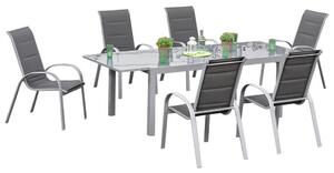 VRTNI SET aluminij antracit, srebrne barve