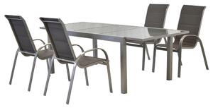 VRTNI SET aluminij srebrne barve antracit, srebrne barve