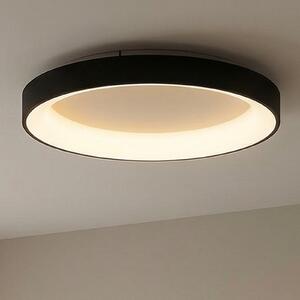 Mantra Iluminación LED stropna svetilka Niseko II CCT z daljinskim upravljalnikom, Ø 50 cm,, zatemnjen, Črna, Dnevna soba / jedilnica, Aluminij, Sodobni