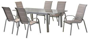 VRTNI SET aluminij srebrne barve rjava, srebrne barve