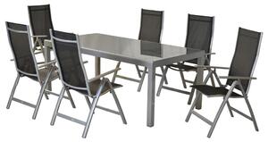 VRTNI SET aluminij srebrne barve črna, srebrne barve