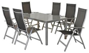 VRTNI SET aluminij srebrne barve črna, srebrne barve
