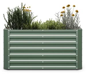 Blumfeldt Dvignjena gredica High Grow Straight, 120 x 60 x 60 cm, iz valovite jeklene pločevine, enostavna za montažo, odporna proti rji in mrazu