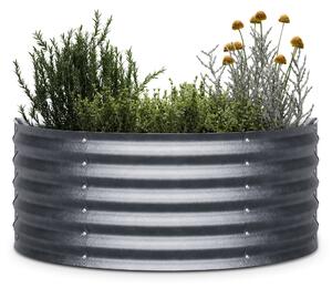 Blumfeldt Dvignjena gredica High Grow Half Circle, 105x43x60 cm, iz valovite jeklene pločevine, enostavna za montažo, odporna proti rji in mrazu