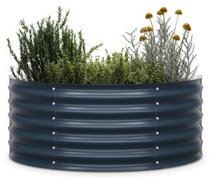 Blumfeldt Dvignjena gredica High Grow Half Circle, 105x43x60 cm, iz valovite jeklene pločevine, enostavna za montažo, odporna proti rji in mrazu