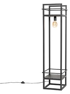 Industrijska stoječa svetilka črna - Cage Rack