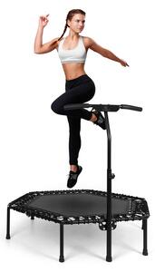 KLARFIT Jumpanatic Pro, fitnes trampolin, 50"/127 cm Ø, palica z ročajem, črna