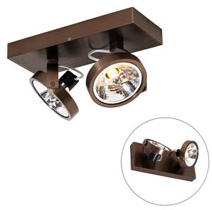 Design spot temno bronasta nastavljiva 2-light - Go