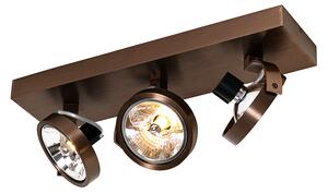 Design spot temno bronasta nastavljiva 3-light - Go