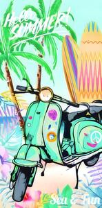 Brisača za plažo SEA AND FUN 100x180 cm barvita, 100% mikrovlakna