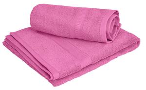 1x kopalna brisača CLARYSSE ELEGANCE 70x140 cm + 1x ročna brisača CLARYSSE 60x110 cm 100% bombaž, roza