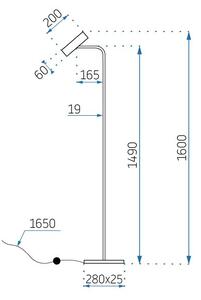 Svetilka APP965-1F črna