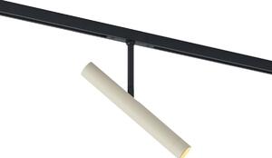 Sodobni reflektor bež barve s črno za 1-fazni sistem tirnic - Slimline Avery