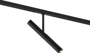 Sodobni reflektor črn za 1-fazni sistem tirnic - Slimline Avery