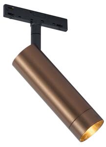 Sodobni temno bronasti reflektor za 1-fazni sistem tirnic GU10 35mm - Slimline Uzzy