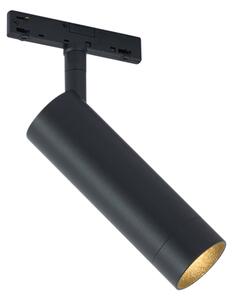 Sodobni reflektor črn za 1-fazni sistem tirnic GU10 35mm - Slimline Uzzy