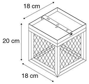 Industrijska stropna svetilka črna - Cage Mesh